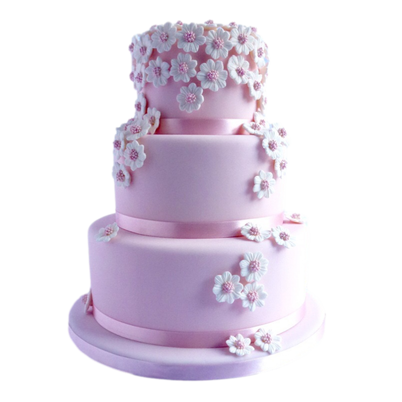 OGATEAU; Gâteau d’anniversaire; Gâteau au chocolat; Gâteau Maroc; livraison de Gâteau Casablanca; Fleurs Roses - Gâteau de mariage